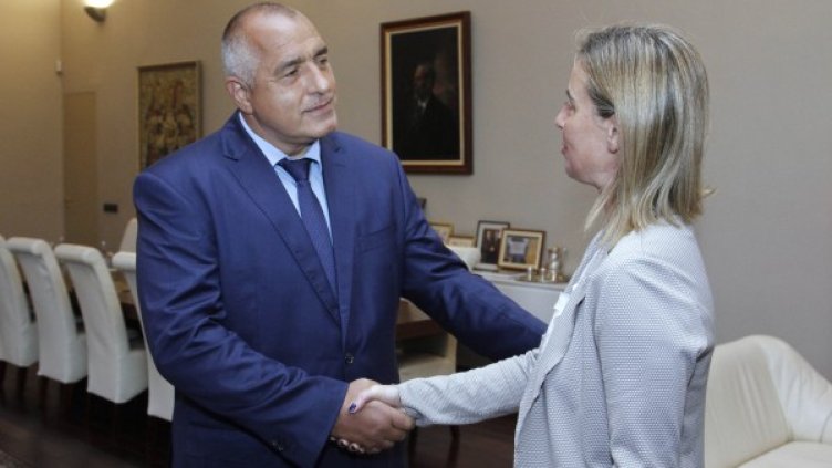 Бойко Борисов и Федерика Могерини. Снимка: Пресслужба на МС