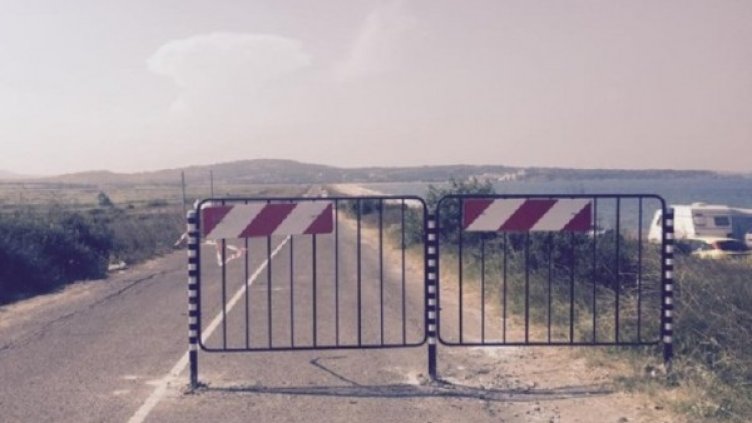 Блокираният път. Снимка: bTV