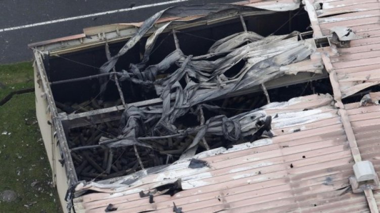 След пожара в американската база. Снимка: БТА