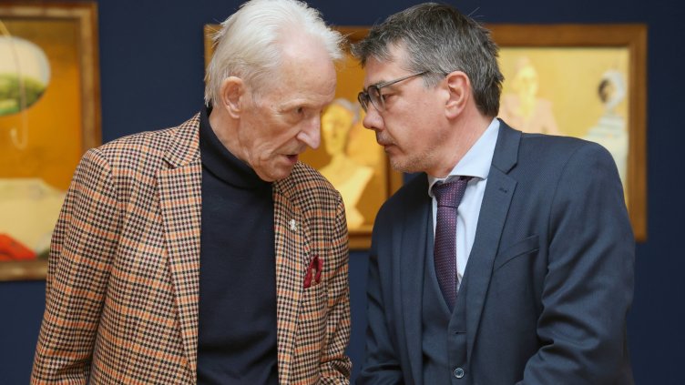 Емил Стойчев с куратора Иво Милев