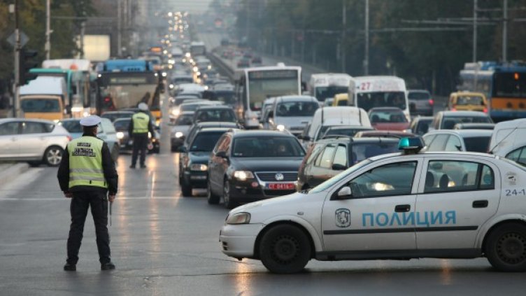 София бе блокирана от спонтанния протест на полицаите. Снимка: Булфото