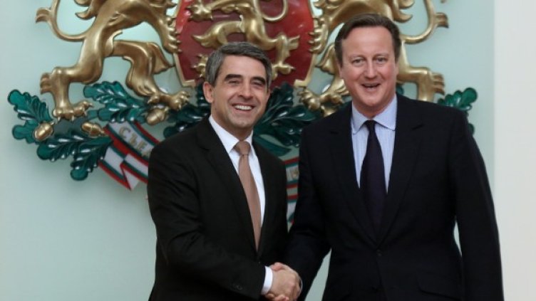 Росен Плевнелиев и Дейвид Камерън. Снимка: БТА