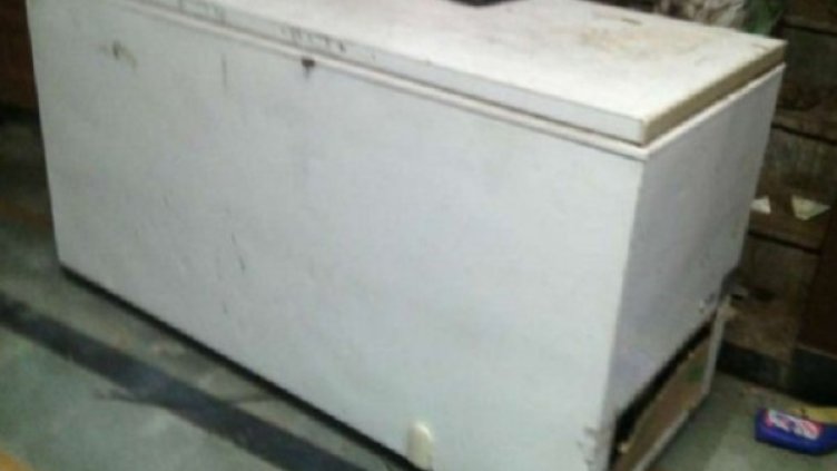 Фризерът, в който е открито тялото. Снимка: Български новини