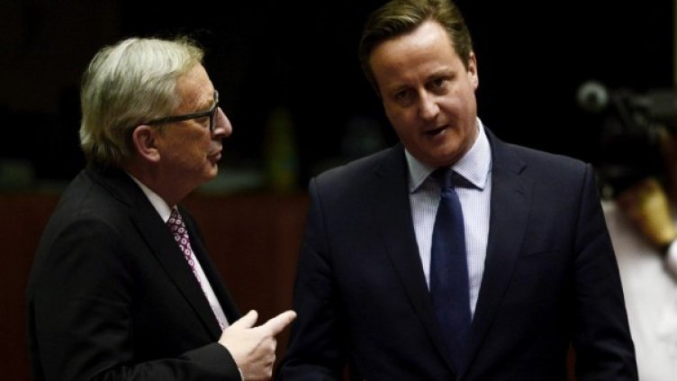 Жан-Клод Юнкер и Дейвид Камерън. Снимка: Reuters