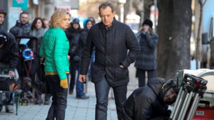 Лили Маравиля и Михаил Билалов на снимачната площадка. Снимка: "Връзки"