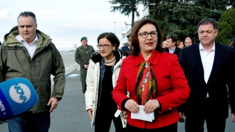 Австрийските гости заедно с министрите Бъчварова и Ненчев. Снимка: БТА