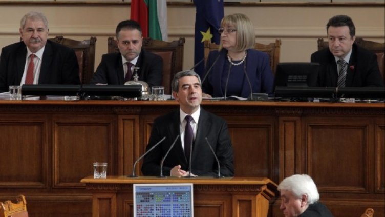 Плевнелиев пред НС. Снимка: БТА
