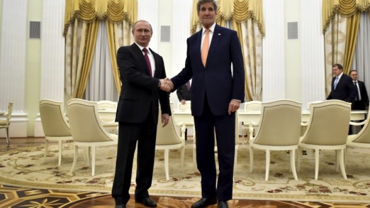 Владимир Путин и Джон Кери. Снимка: Reuters