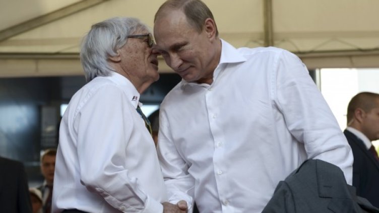 Бърни Екълстоун и Владимир Путин. Снимка: архив, Reuters