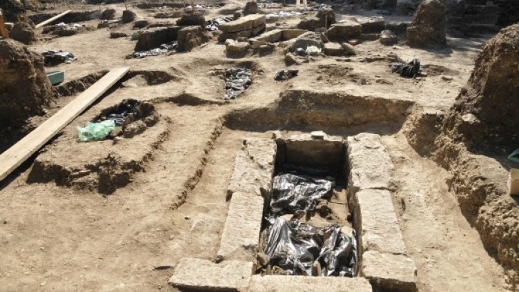 Разкопки на остров Свети Кирик и Юлита, Созопол; Снимка: Булфото