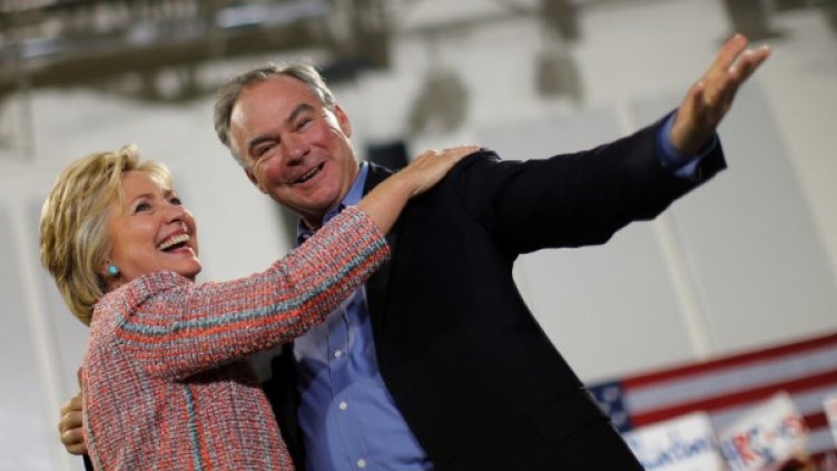 Хилари Клинтън и Тим Кейн. Снимка: Reuters