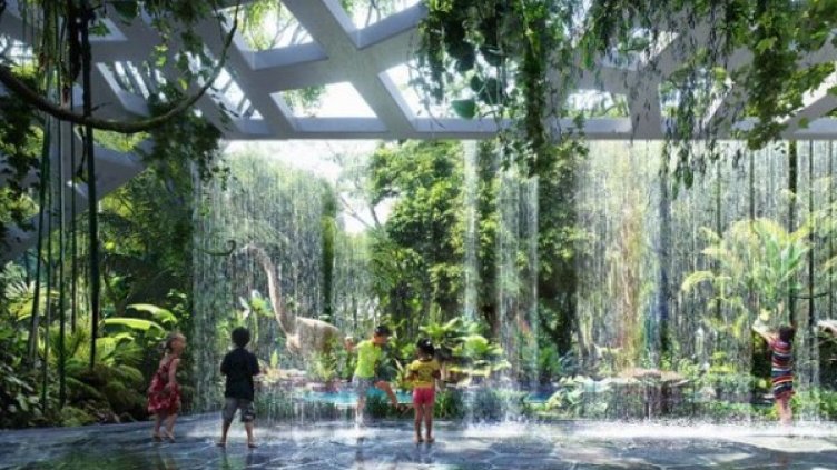 Из чудатостите на Дубай: Тропическа гора в хотел