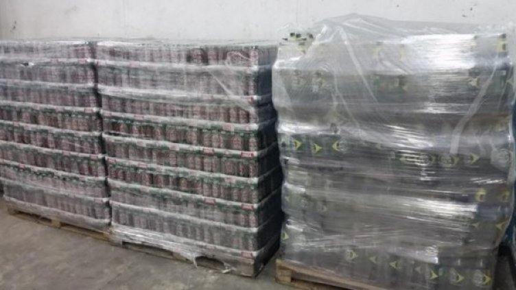 Контрабандната бира. Снимка: Агенция "Митници"