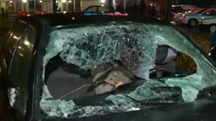 Катастрофирала кола на бракониерите. Кадър: Нова тв