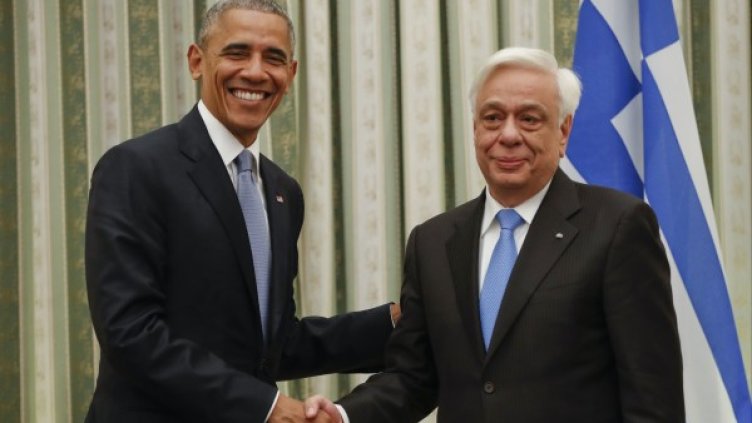 Барак Обама и Прокопис Павлопулос. Снимка: БТА