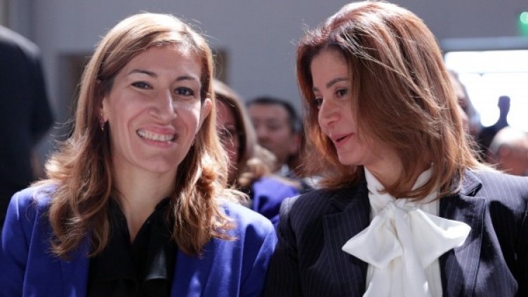 Николина Ангелкова с принцесата на Йордания Дана Фирас. Снимка: БТА