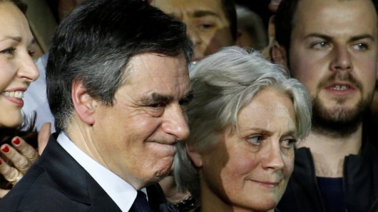Франсоа Фийон и съпругата му Пенелоп. Снимка: архив, Reuters