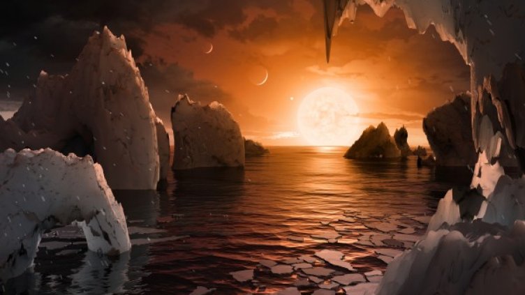 Така би изглеждал пейзаж от ТРАППИСТ-1. Снимка: Ройтерс