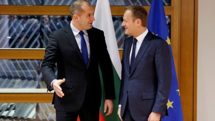 Румен Радев и Доналд Туск. Снимка: архив, Reuters