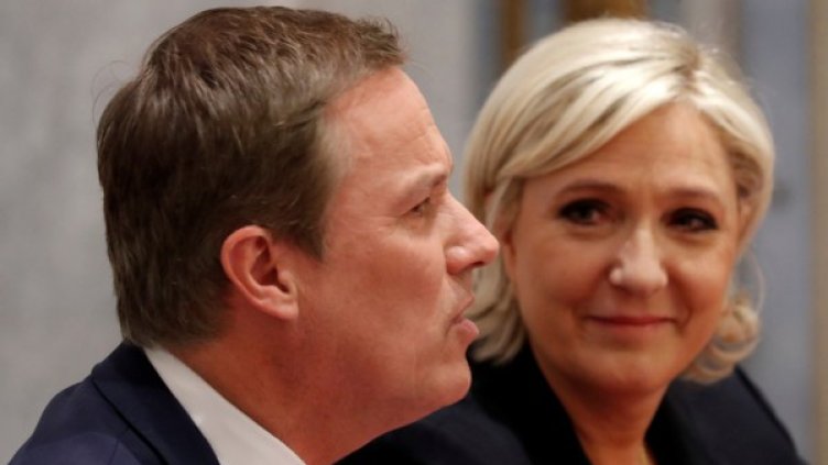 Никола Дюпон-Енян и Марин льо Пен. Снимка: Reuters