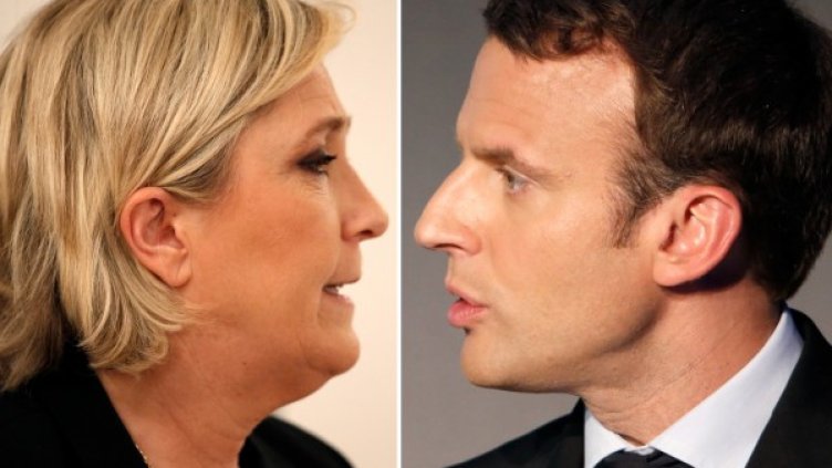 Марин льо Пен и Еманюел Макрон. Снимка: архив, Reuters