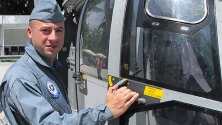 Загиналият пилот. Снимка: МО