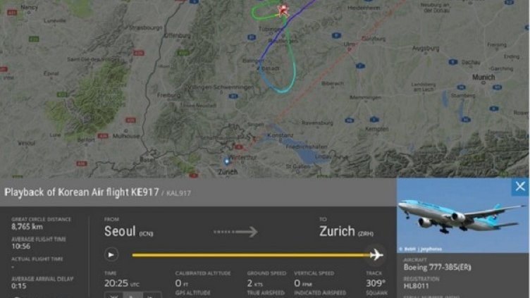 Снимка: twitter.com/flightradar24
