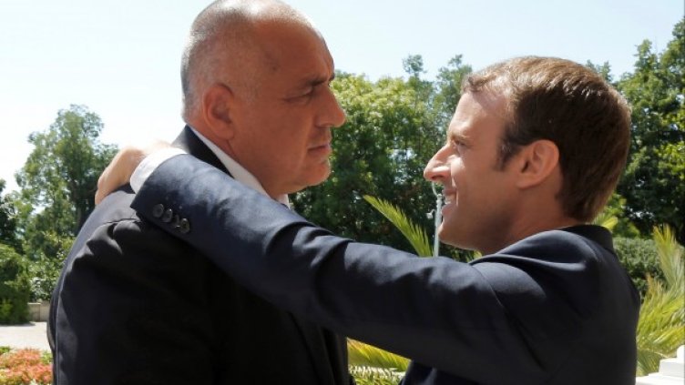 Макрон с премиера Бойко Борисов във Варна. Снимка: Правителствена пресслужба