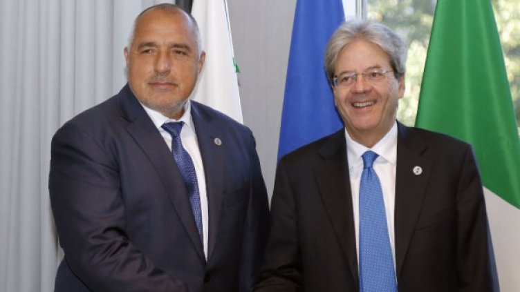 Бойко Борисов и Паоло Джентилони. Снимка: Правителствена пресслужба