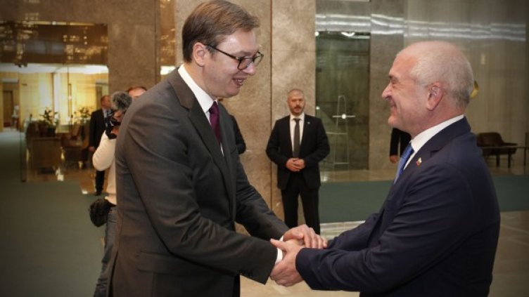 Александър Вучич и Димитър Главчев. Снимка: Пресцентър на НС