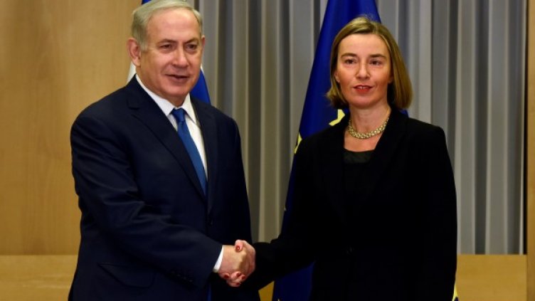 Бенямин Нетаняху и Федерика Могерини. Снимка: Reuters