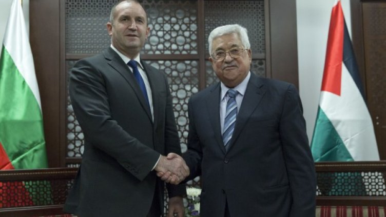 Румен Радев и Махмуд Абас. Снимка: БТА