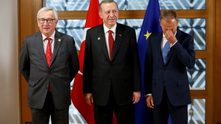 Жан-Клод Юнкер, Реджеп Ердоган и Доналд Туск. Снимка: архив, Reuters