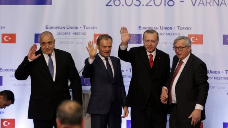 Бойко Борисов, Доналд Туск, Реджеп Ердоган и Жан-Клод Юнкер. Снимка: БТА