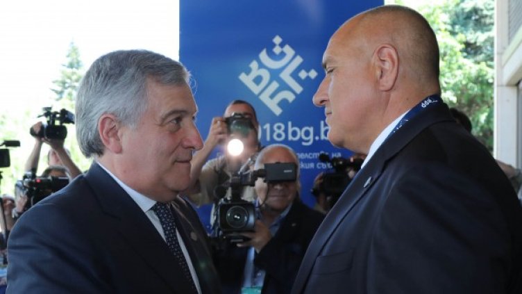 Антонио Таяни и Бойко Борисов. Снимка: БТА