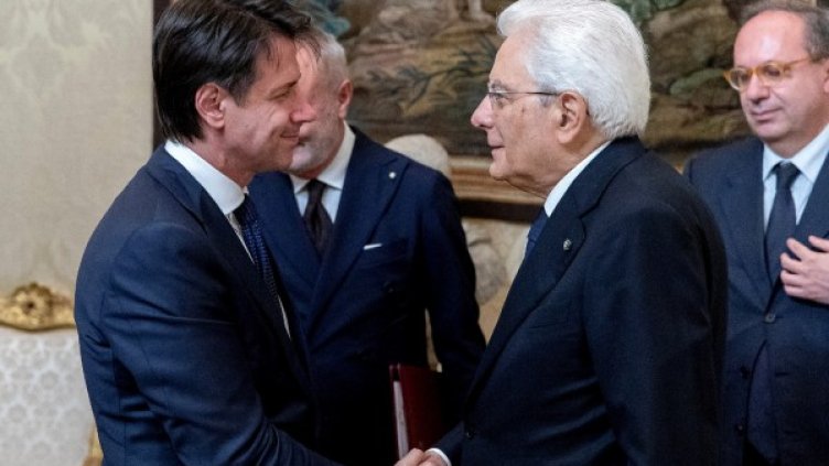 Джузепе Конте и Серджо Матарела. Снимка: Reuters