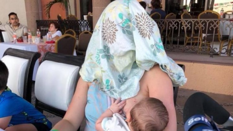 Г-жо, кърмите на обществено място? Покрийте се! Ама кое точно?