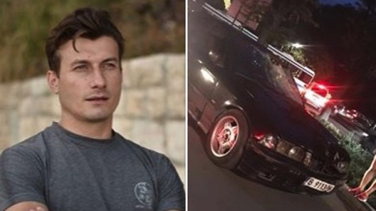 Прегазеният балетист и БМВ-то, което го помете на пътя. Колаж: Facebook