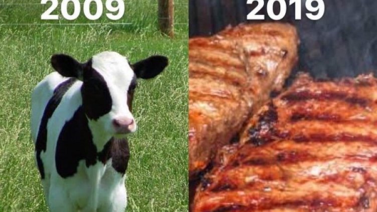 От теленце до бифтек... #tenyearchallenge, но фокусът е друг!