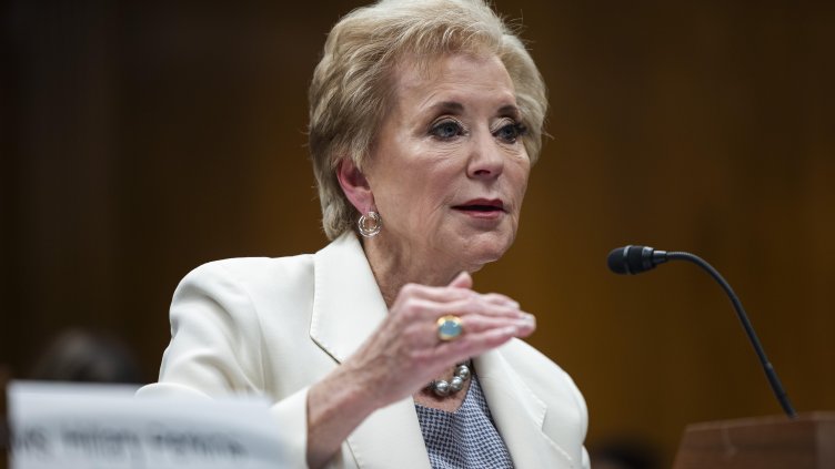 Американският министър на образованието Линда Макмеън. Снимка: архив, БГНЕС