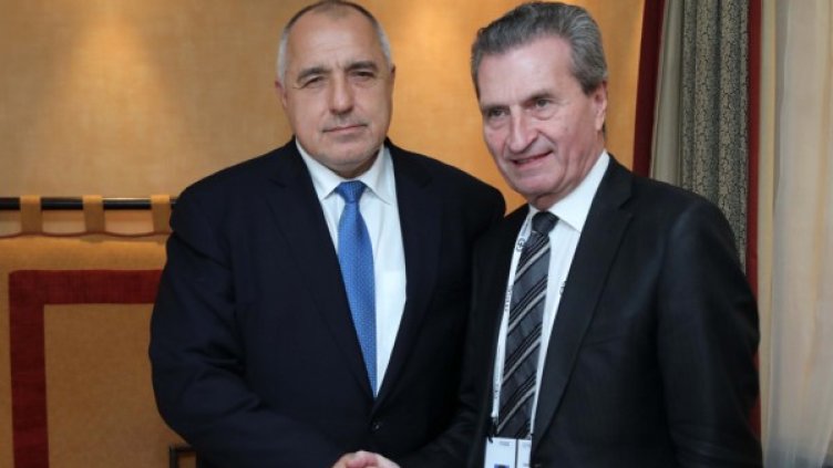 Бойко Борисов и Гюнтер Йотингер. Снимка: БТА