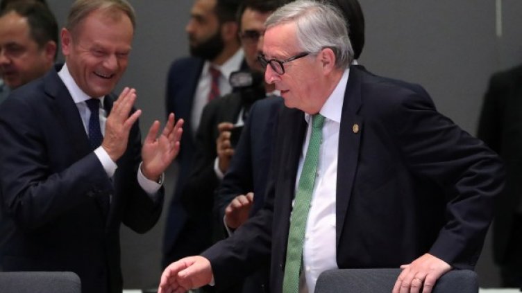 Доналд Туск и Жан-Клод Юнкер. Снимка: Reuters