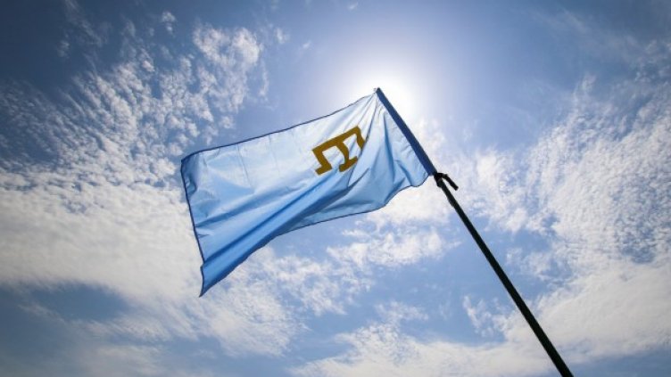 Знамето на кримските татари. Снимка: архив, Reuters