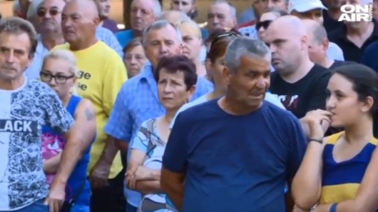 Протестът в Пазарджик. Кадър: Bulgaria ON AIR