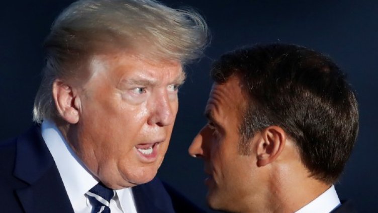 Доналд Тръмп и Еманюел Макрон. Снимка: Reuters