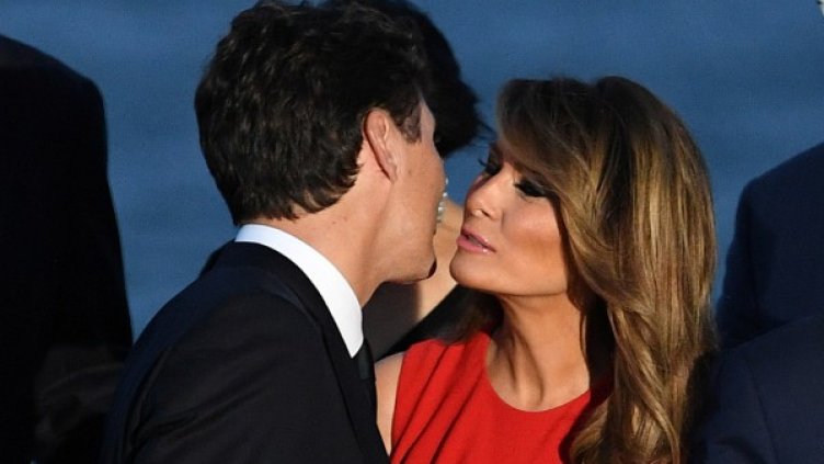 Срещата на Г-7 в... целувки: Мелания "закова" Трюдо, а Тръмп?