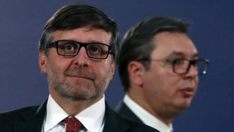 Матю Палмър и Александър Вучич. Снимка: БТА