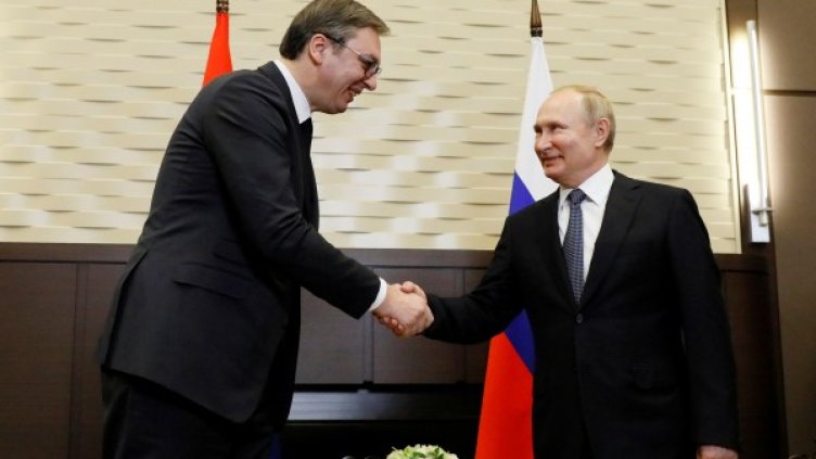 Александър Вучич и Владимир Путин. Снимка: Reuters