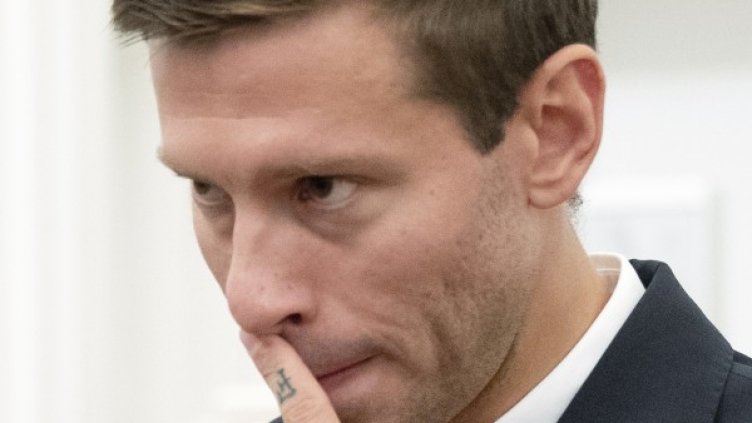 Фьодор Смолов /горе ляво/ Мария Юмашева /горе дясно/. Снимка: Twitter