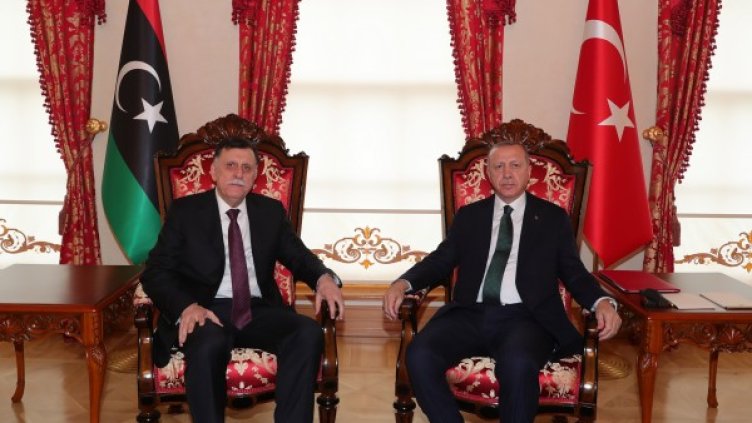 Файез ас Сарадж и Реджеп Ердоган. Снимка: архив, БГНЕС